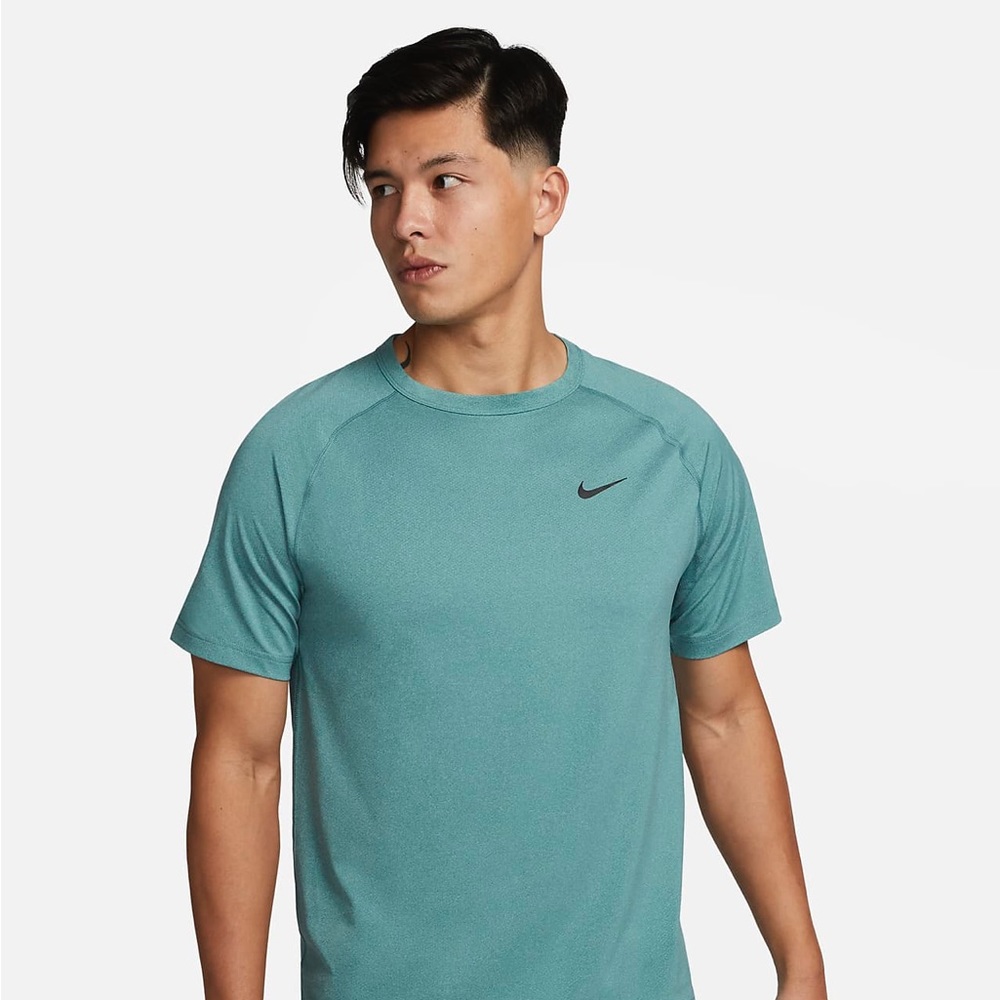 Nike Men's Dri-FIT Ready Short-Slv Fitness T-Shirt Training Mineral Teal M NWT